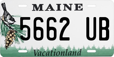 ME license plate 5662UB