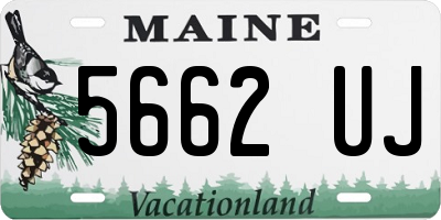 ME license plate 5662UJ