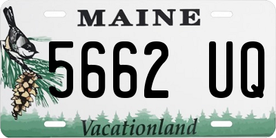 ME license plate 5662UQ