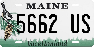 ME license plate 5662US