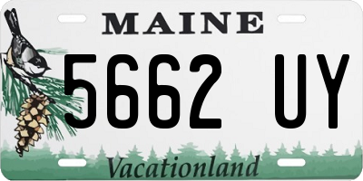 ME license plate 5662UY