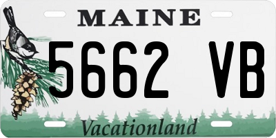 ME license plate 5662VB