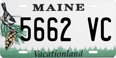 ME license plate 5662VC