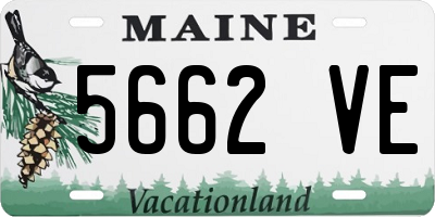 ME license plate 5662VE