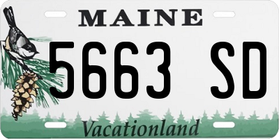 ME license plate 5663SD