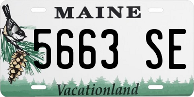 ME license plate 5663SE