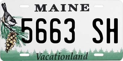 ME license plate 5663SH