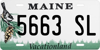 ME license plate 5663SL