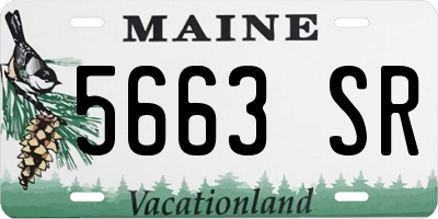 ME license plate 5663SR