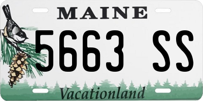 ME license plate 5663SS