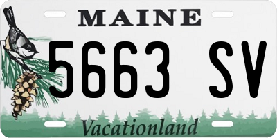 ME license plate 5663SV