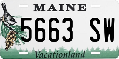 ME license plate 5663SW
