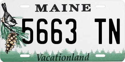 ME license plate 5663TN