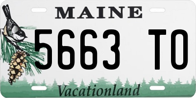 ME license plate 5663TO
