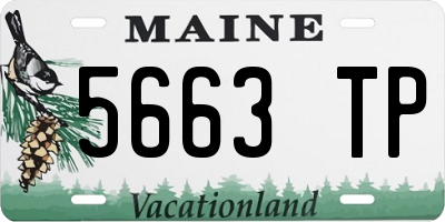 ME license plate 5663TP