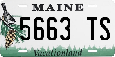ME license plate 5663TS
