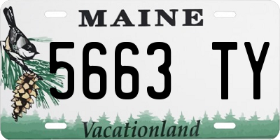 ME license plate 5663TY