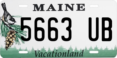 ME license plate 5663UB