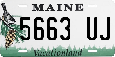 ME license plate 5663UJ