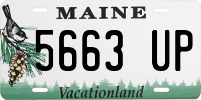 ME license plate 5663UP