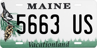 ME license plate 5663US