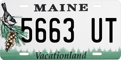 ME license plate 5663UT