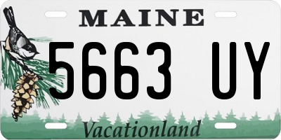 ME license plate 5663UY