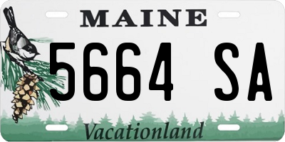 ME license plate 5664SA