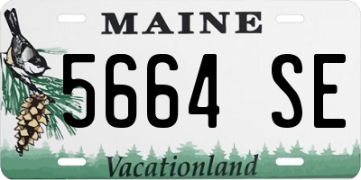 ME license plate 5664SE