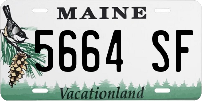 ME license plate 5664SF