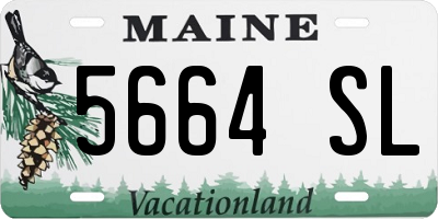 ME license plate 5664SL
