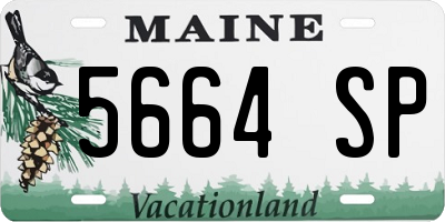 ME license plate 5664SP