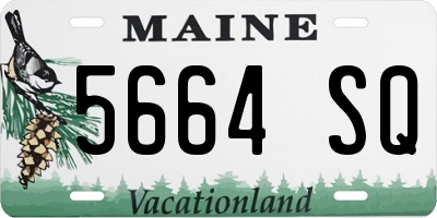 ME license plate 5664SQ