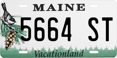 ME license plate 5664ST