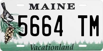 ME license plate 5664TM