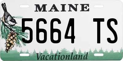 ME license plate 5664TS