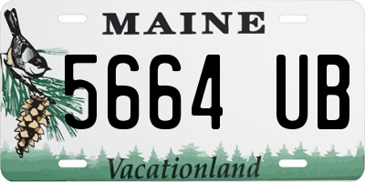 ME license plate 5664UB