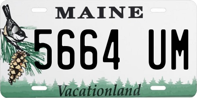 ME license plate 5664UM