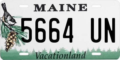 ME license plate 5664UN
