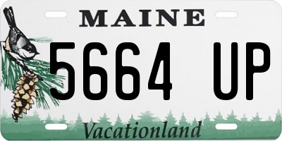 ME license plate 5664UP