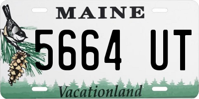 ME license plate 5664UT