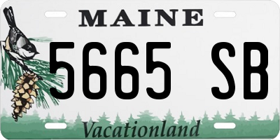 ME license plate 5665SB