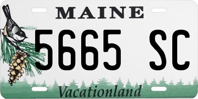 ME license plate 5665SC