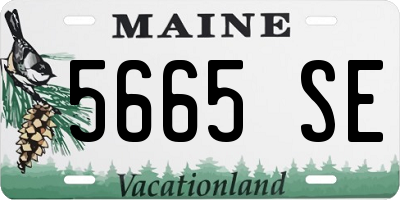 ME license plate 5665SE
