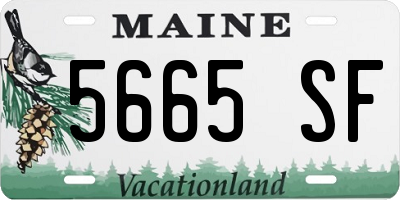 ME license plate 5665SF