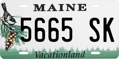 ME license plate 5665SK