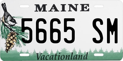 ME license plate 5665SM