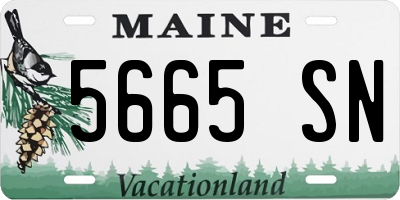 ME license plate 5665SN