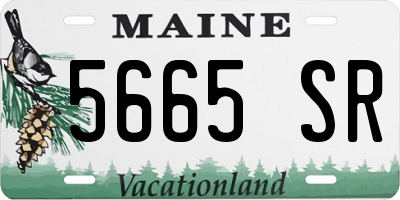 ME license plate 5665SR