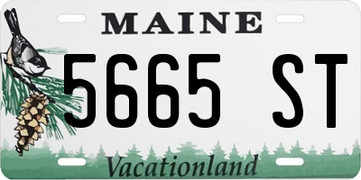 ME license plate 5665ST